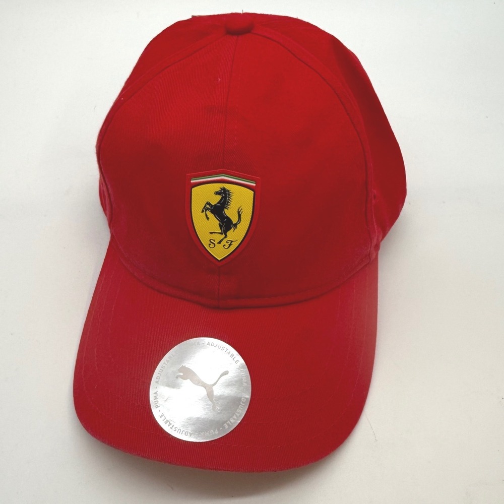 Puma Ferrari Scuderia Red Baseball Cap Adjustable Racing Hat 021319 NEW